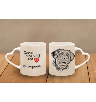 Chien d'arrêt frison, Stabyhoun - tasse avec chien, une tasse adorable avec une anse en forme de cœur, un cadeau universel de la marque Art-Dog