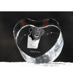 Wyżeł fryzyjski serce kryształowe z psem Art-Dog
