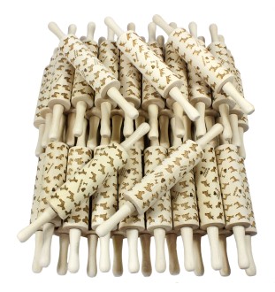 Stabyhoun, Stabijhoun, Fryske Stabij - rolling pin for dough with a dog, patterned rolling pin for ceramics, a gift for a cook from the Art-Dog brand