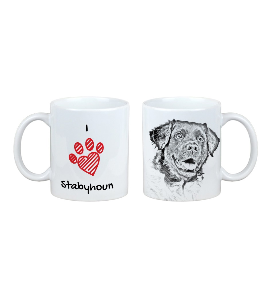 Stabyhoun, Stabijhoun, Fryske Stabij - cup with a dog, cute cup with graphics, a gift with your photo from the Art-Dog brand