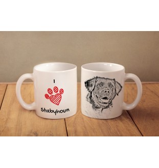 Stabyhoun, Stabijhoun, Fryske Stabij - cup with a dog, cute cup with graphics, a gift with your photo from the Art-Dog brand