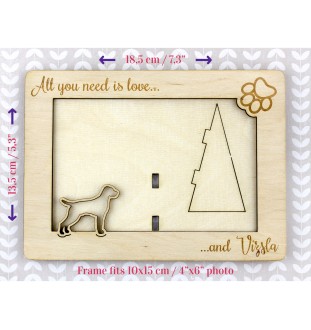 Vizsla I - Photo frame, engraved wooden frame, a lovely gadget for the dog lover by Art-Dog