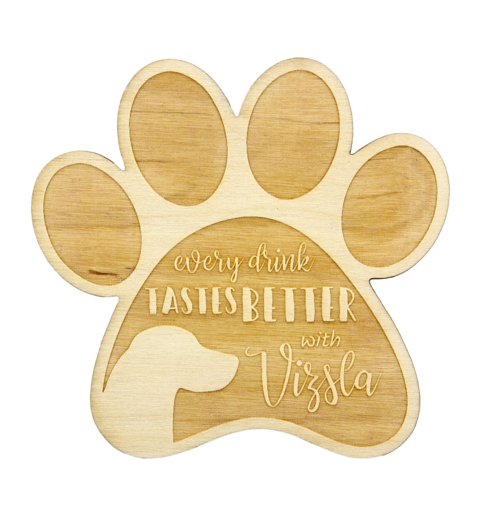Vizsla - Mug coaster, engraved coaster with dog, gift for dog lover by Art-Dog brand