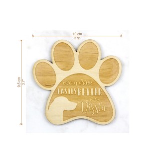 Vizsla - Mug coaster, engraved coaster with dog, gift for dog lover by Art-Dog brand