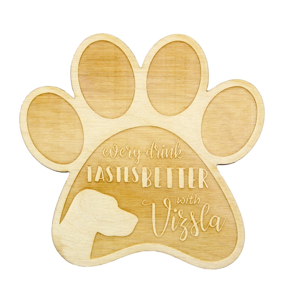 Vizsla I - Tasse Untersetzer, graviert Untersetzer mit Hund, Geschenk für Hundeliebhaber von Art-Dog Marke