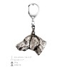 Weimaraner, Grey Ghost - Silver-plated key ring with dog, handbag decoration, backpack pendant by Art-Dog brand
