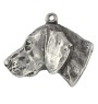 Weimaraner, Grey Ghost - Silver-plated key ring with dog, handbag decoration, backpack pendant by Art-Dog brand