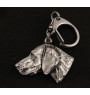 Weimaraner, Grey Ghost - Silver-plated key ring with dog, handbag decoration, backpack pendant by Art-Dog brand