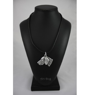 Braque de Weimar, Weimaraner - collier avec un chien, pendentif en plaqué argent pour les fans de chiens, bijoux uniques de la marque Art-Dog
