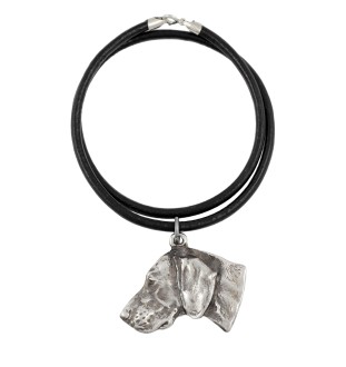 Weimaraner, Grey Ghost - Dog necklace in gift box, silver-plated locket for dog fan, striking pendant by Art-Dog brand