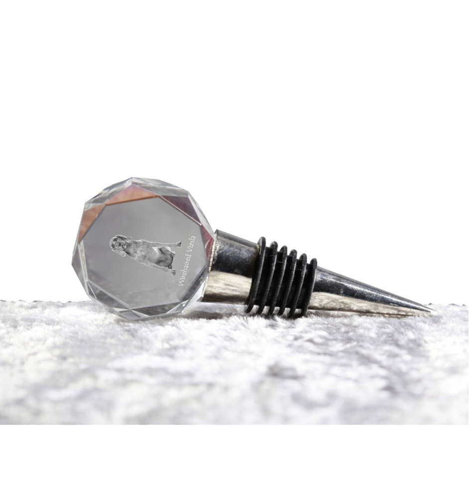 Vizsla - Bottle stopper, crystal wine stopper with photo, personalised gift for bartender by Art-Dog brand