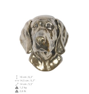 Braque de Weimar, Weimaraner - Statue de chien, buste suspendu, décoration unique pour les amoureux des chiens par la marque Art-Dog