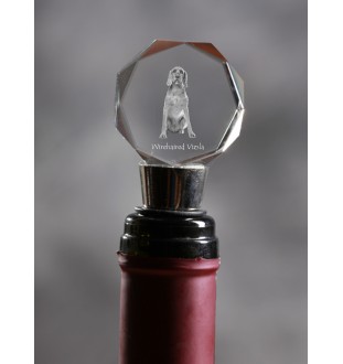 Vizsla - Bottle stopper, crystal wine stopper with photo, personalised gift for bartender by Art-Dog brand