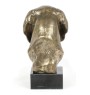 Braque de Weimar, Weimaraner - Statue de chien, buste sur socle en pierre, sculpture, trophée pour exposition canine par la marque Art-Dog