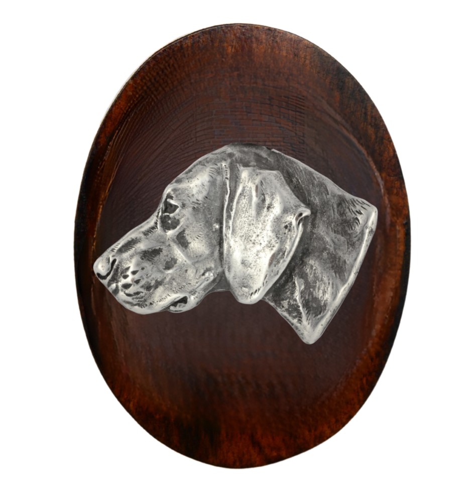 Weimaraner, Weimaraner Vorstehhund - Hundeausstellungsbrosche, Startnummernclip, Hundeanstecker von Art-Dog