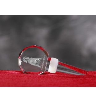 Vizsla - Crystal bottle stopper, unique wine stopper with photo, personalised gift for sommelier by Art-Dog brand