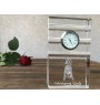 Vizsla - glass clock with a photo, photo of a dog in crystal, personalized standing office clock by Art-Dog brand