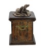 Braque de Weimar, Weimaraner - une urne pour les cendres d'un chien, une urne avec une statuette, une urne élégante de style classique de la marque Art-Dog