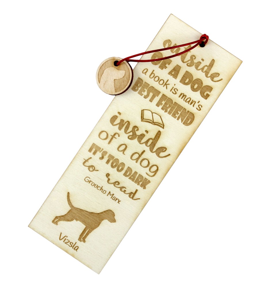 Vizsla I - dog bookmark, personalized bookmark, gift for bookworm from Art-Dog brand