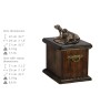Weimaraner, Weimaraner Vorstehhund eine Urne für die Asche des Hundes, eine Urne mit einer Statue, eine elegante Urne im klassischen Stil der Marke Art-Dog