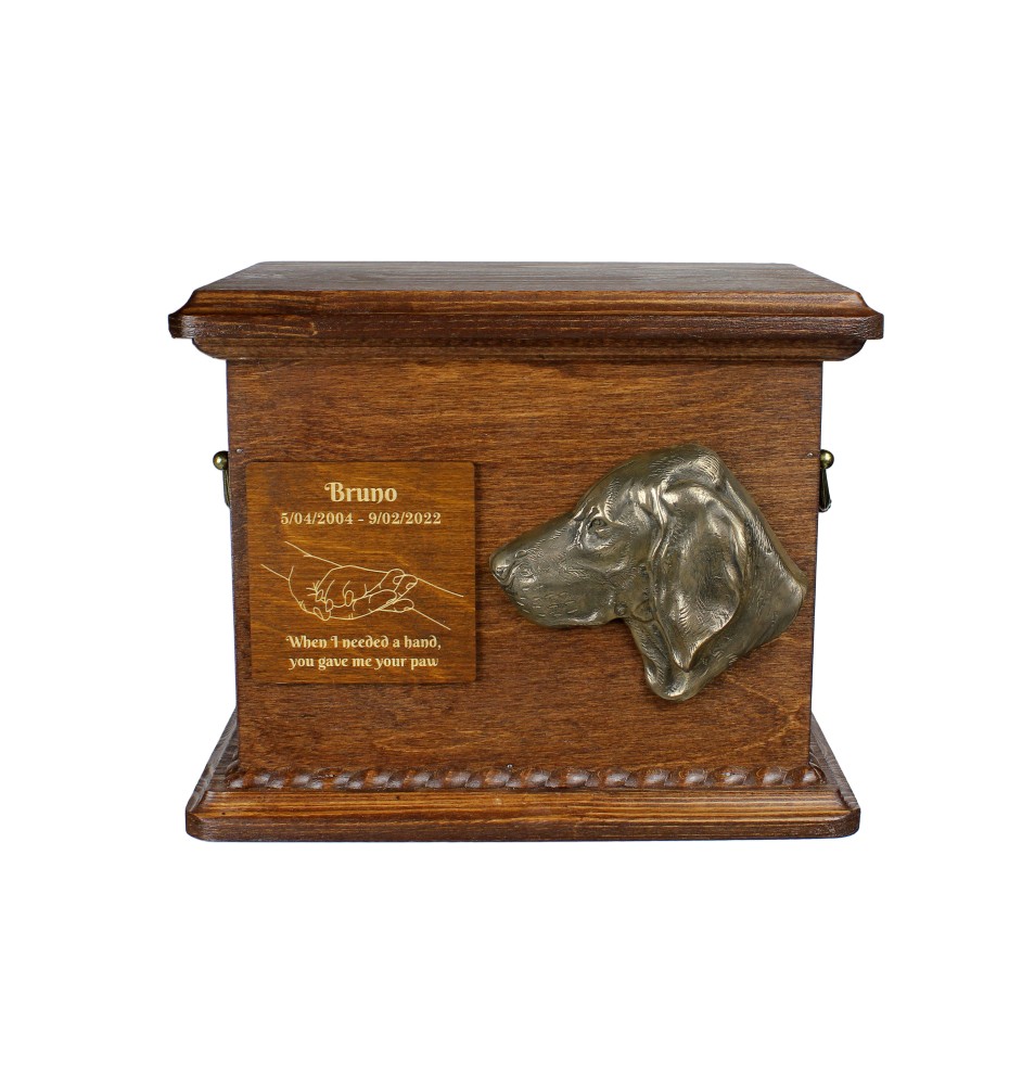 Weimaraner, Weimaraner Vorstehhund Personalisierte Hundeurne mit Gravur und Relief, Erinnerungsbox für Hundeknochen von der Marke Art-Dog