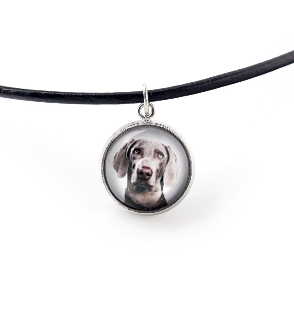 Weimaraner, Weimaraner Vorstehhund - Halskette mit Anhänger mit Ihrem Foto, handgefertigt, handgefertigter Schmuck der Marke Art-Dog