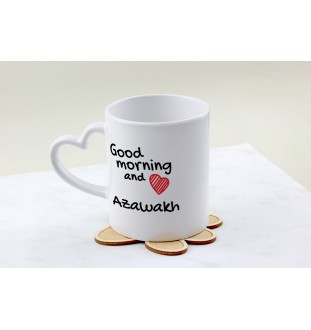 Azawakh, Tuareg Sloughi - cup with a dog, adorable cup with a heart-shaped handle, universal gift from the Art-Dog brand