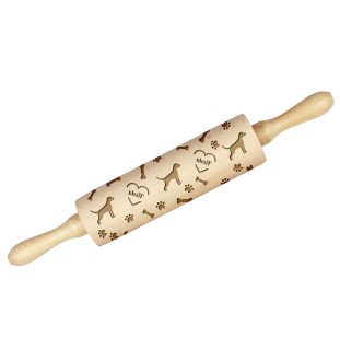 Vizsla I - rolling pin with a dog, decorating cookies with a rolling pin in patterns, a gift for the ceramicist of the Art-Dog brand