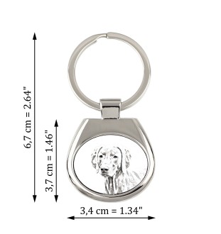 Weimaraner, Grey Ghost - keychain with a dog, keychain with a print, personalized pendant from the Art-Dog brand
