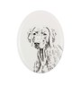 Braque de Weimar, Weimaraner - une plaque commémorative avec une photo de chien, une plaque funéraire avec une impression, une plaque ovale personnalisée de la marque Art-Dog