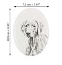 Weimaraner, Grey Ghost - commemorative plaque with a photo of a dog, tombstone with a print, personalized oval plaque from the Art-Dog brand