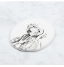 Weimaraner, Grey Ghost - commemorative plaque with a photo of a dog, tombstone with a print, personalized oval plaque from the Art-Dog brand