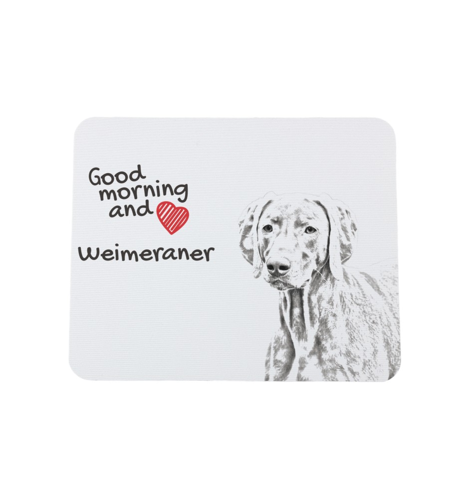 Weimaraner, Weimaraner Vorstehhund - Mauspad mit Druck, personalisiertes Mauspad mit Hund, einzigartiges Gadget für Büroangestellte von Art-Dog.
