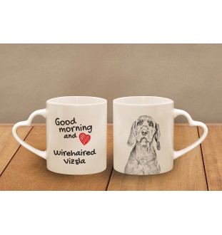 Vizsla - Tasse mit Hund, entzückende Tasse mit herzförmigem Henkel, universelles Geschenk der Marke Art-Dog