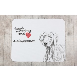 Weimaraner, Weimaraner Vorstehhund - Mauspad mit Druck, personalisiertes Mauspad mit Hund, einzigartiges Gadget für Büroangestellte von Art-Dog.