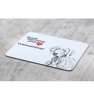 Weimaraner, Weimaraner Vorstehhund - Mauspad mit Druck, personalisiertes Mauspad mit Hund, einzigartiges Gadget für Büroangestellte von Art-Dog.