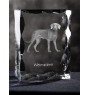 Weimaraner, Grey Ghost - crystal with a picture of a dog, glass statuette with a picture, unique frame with a picture from Art-Dog brand