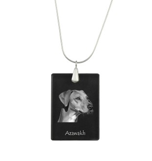 Azawakh, Tuareg Sloughi - Crystal pendant with dog, silver necklace with photo, personalised pendant by Art-Dog brand
