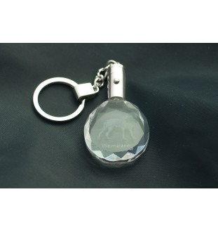 Weimaraner, Grey Ghost - pendant with a photo of a dog, crystal key ring in a gift box, a unique gift by Art-Dog