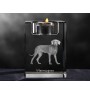 Weimaraner, Weimaraner Vorstehhund - Kerzenhalter mit Hundefoto, Teelichthalter aus Kristall, personalisiertes Geschenk der Marke Art-Dog