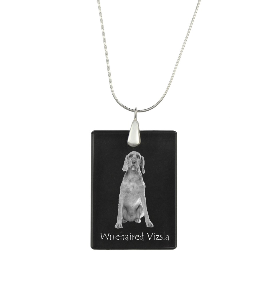 Vizsla - Pendentif en cristal avec chien, collier en argent avec photo, pendentif personnalisé par la marque Art-Dog