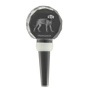 Weimaraner, Weimaraner Vorstehhund - Kristallflaschenverschluss, einzigartiger Weinverschluss mit Foto, personalisiertes Geschenk für Sommelier der Marke Art-Dog