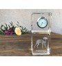 Braque de Weimar, Weimaraner - montre en cristal avec photo, photo de chien dans un cristal, horloge de bureau personnalisée de la marque Art-Dog