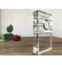 Weimaraner, Grey Ghost - glass clock with a photo, photo of a dog in crystal, personalized standing office clock by Art-Dog brand