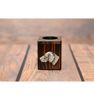 Wyżeł weimarski świecznik kwadratowy Art-Dog