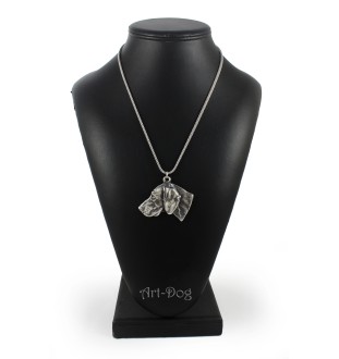 Braque de Weimar, Weimaraner - un collier avec un chien, un pendentif de chien sur une chaîne en argent, un bijou unique de la marque Art-Dog
