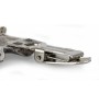 Weimaraner, Grey Ghost - brooch with a clip, holder for a start number, silver-plated dog show pin from the Art-Dog brand