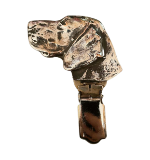 Braque de Weimar, Weimaraner - broche avec pince, support pour numéro de départ, épingle argentée pour exposition de chiens de la marque Art-Dog