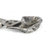 Weimaraner, Grey Ghost - brooch with a clip, holder for a start number, silver-plated dog show pin from the Art-Dog brand