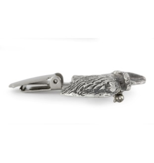 Weimaraner, Grey Ghost - brooch with a clip, holder for a start number, silver-plated dog show pin from the Art-Dog brand